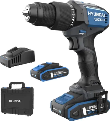 Produktbild von HYUNDAI Akku-Schlagbohrschrauber HD20X-60 (20V, bürstenloser Motor, 60 Nm, 2 x 2.0 Ah Akku, Ladegerät)