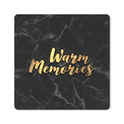 Produktbild von MuchoWow® Mauspad Mousepad Zitat - Erinnerung - Gold - Marmor 30x30 cm - Mousepads - Maus Mat - Pad - Mausunterlage - Gaming