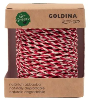 Produktbild von Kordel Secret - 2 mm x 40 m, rot/weiß
