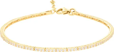 Produktbild von SuzanGold Tennisarmband Damen Echtgold Micro-Tennisarmband 375 Gelbgold