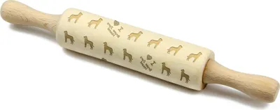 Produktbild von Jura Laufhund, Schweizer Laufhund, Jura Hound - kleiner Nudelholz mit Hund, Teigrolle mit Mustern, Gadget für Keramiker der Marke Art-Dog