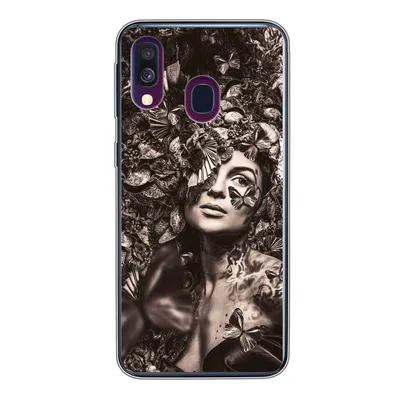 Produktbild von MuchoWow® Handyhülle Schutzhülle Hülle für Samsung Galaxy A40 Frau - Tiere - Pflanzen Silikon Softcase Handy Hülle - Handy-Tasche