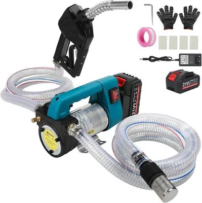 Produktbild von Dieselpumpe mit Akku, 45 l/min - elektrische Kraftstoffpumpe - kabellos - ideal für Heizöl.