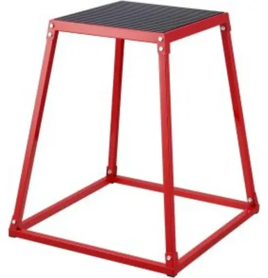 Obrázek produktu pro Ocelová plyometrická bedna – platforma pro výskoky – výška 76,2 cm – protiskluzová – robustní konstrukce – vhodná pro domácí posilovnu – pro HIIT a silový trénink
