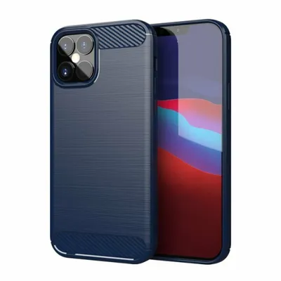 Produktbild von Carbon Shield TPU Hülle für Apple iPhone 12 Pro Max - Blau KP9415