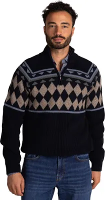 Produktbild von New Zealand Pullover dunkelblau mit halbem Reißverschluss
