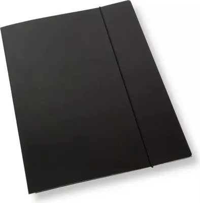 Immagine prodotto di Cartella A4 con elastico laccato nero 350gsm (10pz)