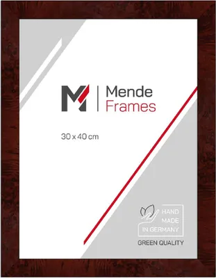 Produktbild von MendeFrames H14D Holzrahmen Wurzeldekor dunkel 30x30 cm Museumsglas