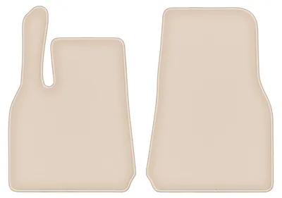 Produktbild von DURBAN Beige Velours-Fußmatten vorne für Tesla Model Y Crossover (2019-)
