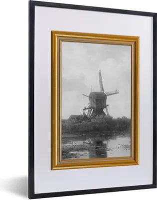 Produktbild von MuchoWow® Gerahmtes Poster Kunst - Alte Meister - Liste - Gold 30x40 cm - Poster mit Schwarzem Bilderrahmen Wandposter Rahmen Foto Bilder - Wandposter Schlafzimmer