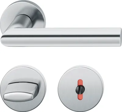 Produktbild von FSB Drückergarnitur 12 1076 ASL auf Rosette WC, Edelstahl matt