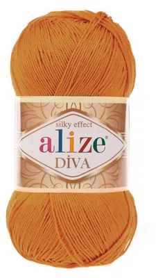 Strickgarn ALIZE DIVA Sommerwolle Häkelgarn Wolle Sommer Stricken Häkeln hellorange
