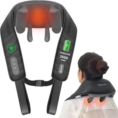 Productafbeelding van Famanu Shiatsu massageapparaat voor nek en schouders - 4D rugmassage met warmte en vibraties