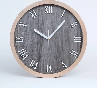 Produktbild von Holzuhr 30fi cm wanduhr - weiße Spitzen - Holz