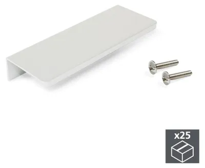 Image de Lot de 25 poignées Setubal en aluminium finition anodisé mat avec entraxe 32 mm