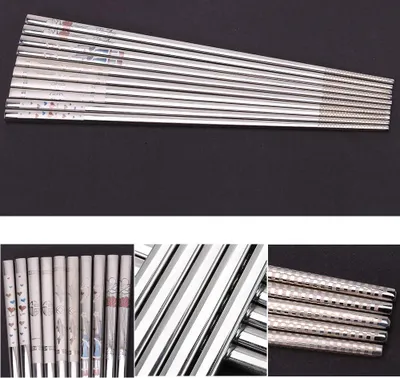 Obrázek produktu pro Allecto Premium – přenosné nerezové jídelní hůlky na čínská a japonská jídla – 1 pár – 235 cm – barva: #4