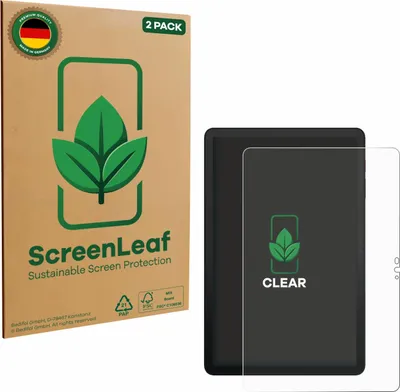 Produktbild von 2x ScreenLeaf Schutzfolie für Telekom T Tablet 2 nachhaltiger Displayschutz Display Schutz Folie Klar Transparent