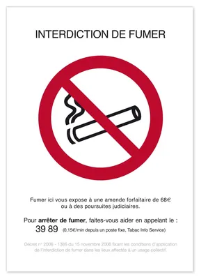 Imagen del producto de Letrero de vinilo autoadhesivo que prohíbe fumar
