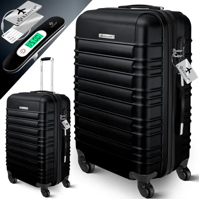 Produktbild von KESSER® Reisekoffer Hartschalen-Koffer Inkl. Kofferwaage + Gepäckanhänger Trolley Gepäck Rollkoffer Zahlenschloss 4 Rollen ABS-Hartschale Teleskopgriff
