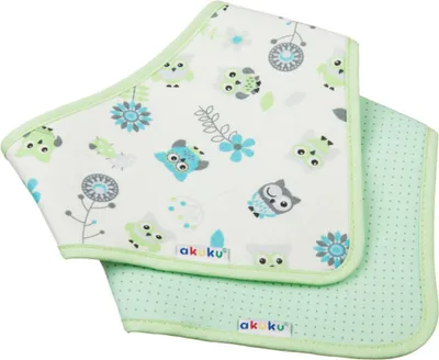 Immagine prodotto di Akuku bavaglino borsa 2 pezzi cuore gufo