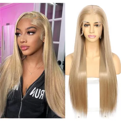 Immagine prodotto di Parrucca bionda Sapphirewigs 13x6 lace front lunga liscia 150% 66 cm