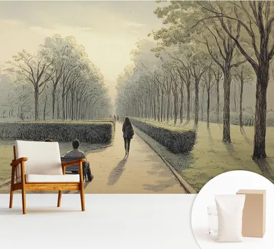 Obrázok produktu pre Samolepiaca fototapeta – 312 x 219 cm – tapeta – nástenná tapeta – nástenné obrazy – samolepiaca fólia – dekoratívna fólia – tapetová fólia – stena – dekorácia – obývacia izba – Parkfrieden