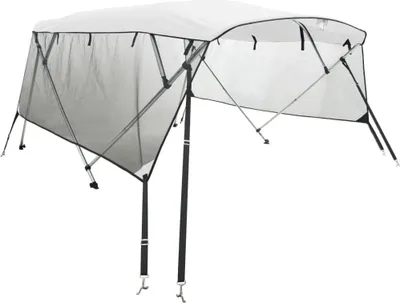 Image de vidaXL 4-Bow Bimini-Top avec panneaux latéraux en maille 243x(230-244)x137 cm