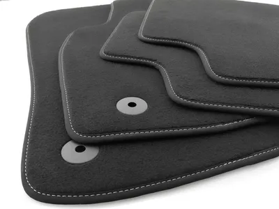 Immagine prodotto di Tappetini per Audi Q4 e-tron (cuciture argento) velours premium Tappetini per auto Tappetini per auto e-tron, nero, 4 pezzi