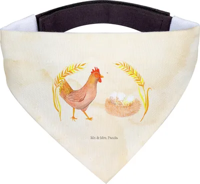 Produktbild von Mr. & Mrs. Panda Halstuch Hund Huhn Stolz - Vintage - Geschenk, Bauernhof, Dreieckstuch, Bandana, Hühner, Hof, für, Hunde, Henne, Tuch, Magie, Hahn