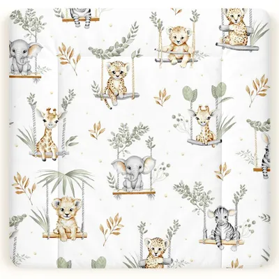 Produktbild von Baby Wickelauflage 70x70cm (BxT) Wickeltischauflage Auflage für Wickeltisch, Animals