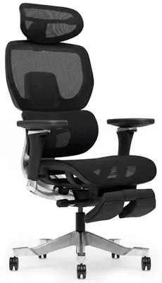 Image de Chaise de bureau ergonomique BS18B-B-FM-FT, avec dossier dynamique, noire