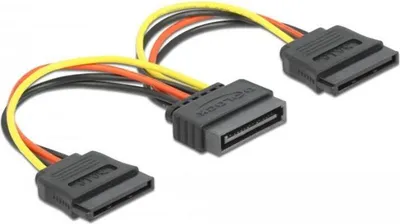 Produktbild von Delock Kabel Power SATA 15 Pin > 2 x SATA HDD, gerade