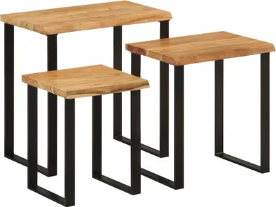 Obrázek produktu pro vidaXL Sada stolů s hranou stromu 3 ks. Masivní dřevo akácie