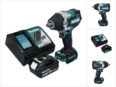 Immagine prodotto di Avvitatore a impulsi a batteria Makita DTW 700 RT1 18 V 700 Nm 1/2" XPT Brushless + 1x batteria ricaricabile 5,0 Ah + caricabatterie