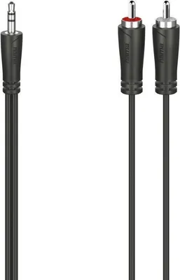 Immagine prodotto di Cavo audio Hama, spina jack da 3,5 mm - 2 spine cinch, stereo, 5,0 m