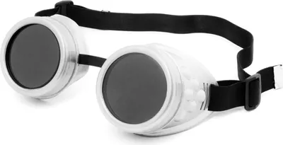 Produktbild von Steampunk Kostüm Brille, Schweißerbrille in weiß