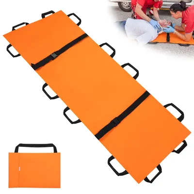 Image de Tapis de glissement de 180 x 70 cm pour personnes alitées, planche de transfert pour lève-personnes, avec 12 poignées. Permet de déplacer et de soulever les patients, supporte un poids jusqu'à 220 kg