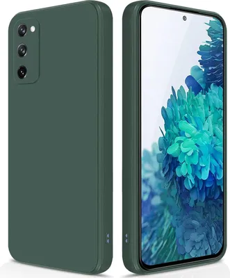 Produktbild von Silikon Hülle für Samsung Galaxy S20 FE Flüssigsilikon Dünn Gel Gummi Matt Kratzfeste Schutzhülle Nachtgrün