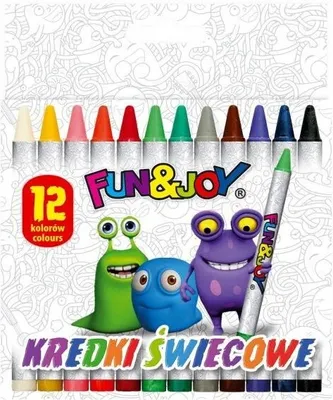 Produktbild von Fun&Joy 12-Farben Wachsmalstifte