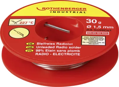 Produktbild von ROTHENBERGER Radiolot SN99Cu1 30g Ø1,5mm bleifrei Lötzinn Lötdraht
