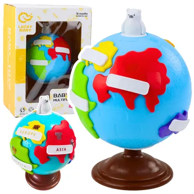 Image de Interaktiver Pädagogischer Globus Für Kleinkinder Kontinente Rotierend