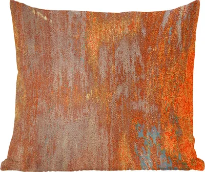 Produktbild von MuchoWow® Zierkissen Sofakissen Wohnzimmer Dekokissen 45x45 cm Rost - Gelb - Orange - Schlafpolster - Polster für das Sofa