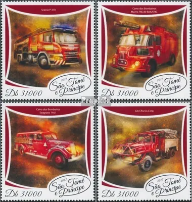 Produktbild von Briefmarken Sao Tome e Principe 2017 Mi 7458-7461 (kompl. Ausgabe) postfrisch Feuerwehrfahrzeuge