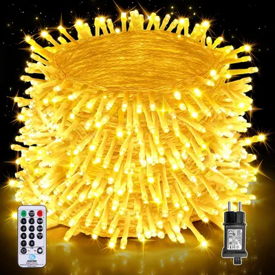 Lichtschnur 80 m, 800 LEDs, warmweiß, IP44, mit Fernbedienung