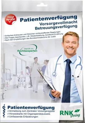 Produktbild von RNK Patientenverfügung A4 Euroloch mit Betreuungsverf./Vorsorgevollm.