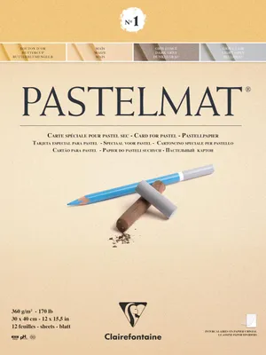 Obrázek produktu pro Clairefontaine PastelMat, Umělecký papír, 360 g/m², 12 listy