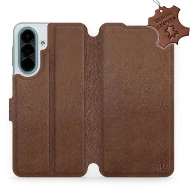 Produktbild von Echtleder Handyhülle für Galaxy A27 5G, Mobiwear Leather, Braun