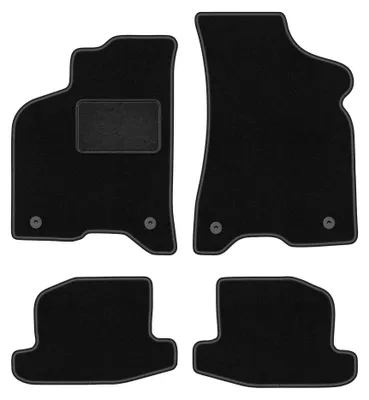 Produktbild von Velours-Fußmatten für Volkswagen Lupo 1997-2005 (Schrägheck) – 4-tlg, Schwarz, passgenau – Wielganizator LUX