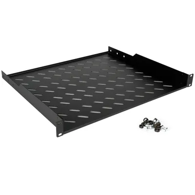 Produktbild von ROLINE 19-Zoll Fachboden 1 HE 400 T, 15kg Tragkraft schwarz