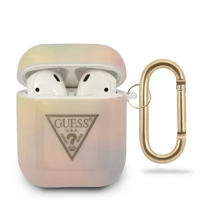 Produktbild von Guess Apple Tasche GUACA2TPUMCGG01 AirPods Hlle rosa/rosa Tie & Dye Kollektion